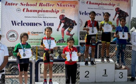 दून एलीट एकेडमी के नन्हे सितारों ने स्केटर में बिखेरी चमक, झटके आठ पदक