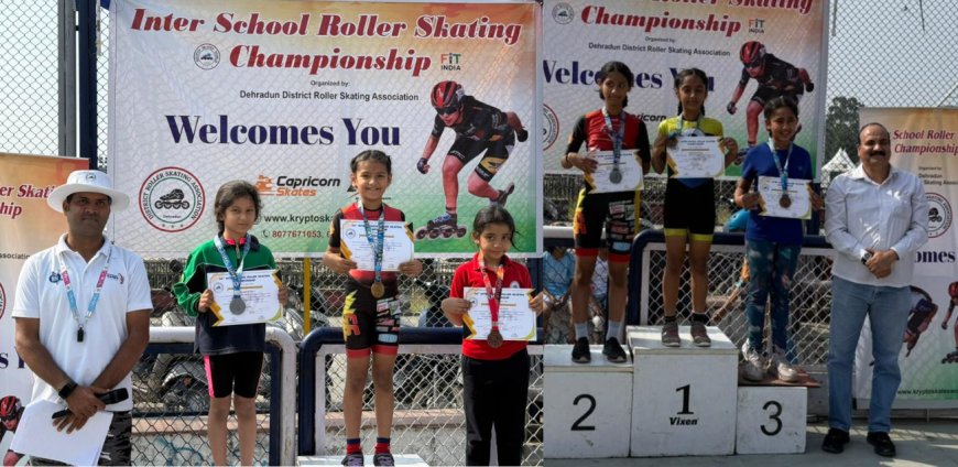 दून एलीट एकेडमी के नन्हे सितारों ने स्केटर में बिखेरी चमक, झटके आठ पदक